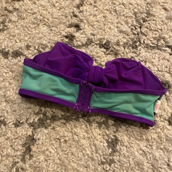 Purple bow strapless bikini top - Picture 5 of 6